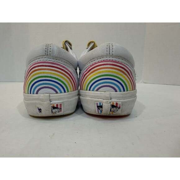 Vans X Flour Shop Old Skool Leather Rainbow Sneakers Shoes Mens 5.0 Womens 6.5 - Picture 5 of 16